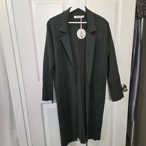 Anrabess Women's Olive Trench Coatigan